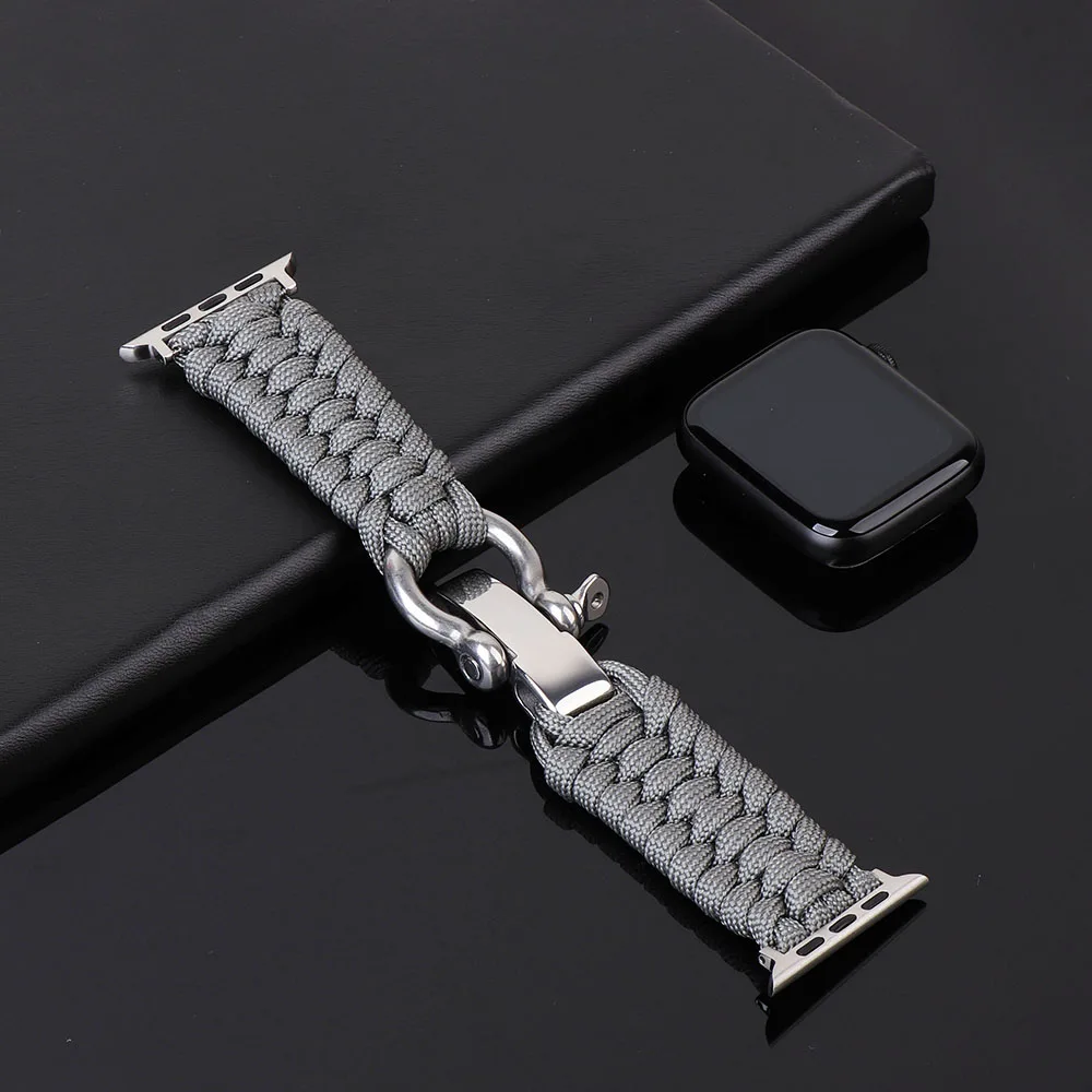 Ремешок спортивный для Apple Watch 7 41 мм 45 нейлоновый браслет iWatch 3 38 42 Band Series 6 SE 5 4 2 1 40 44