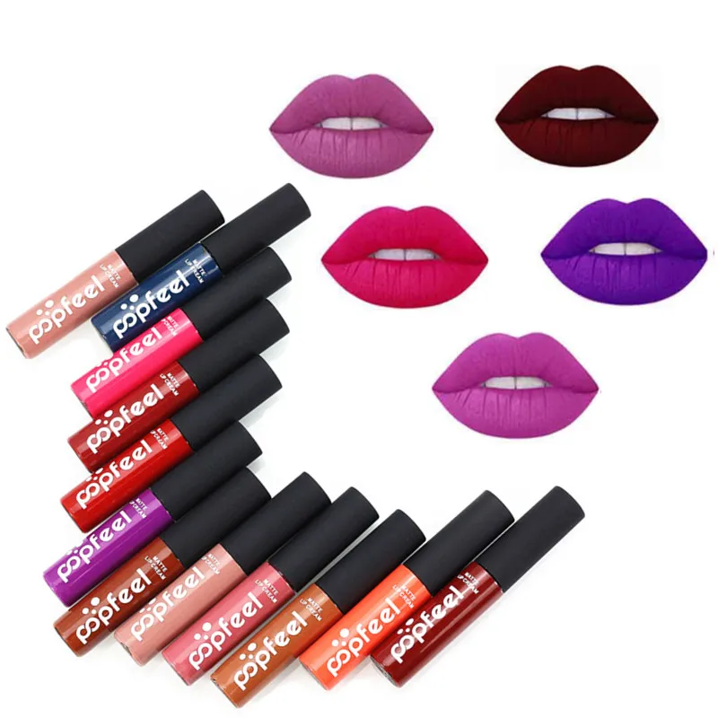 Водостойкая матовая бархатная жидкая помада для губ в комплекте стойкий ТИНТ