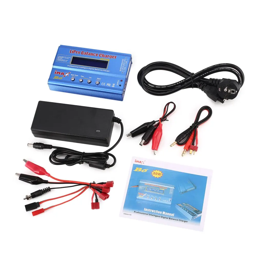 

iMAX B6/6AC EU/US 80W 6A Lipo NiMh Li-ion Ni-Cd RC Balance Charger10W 2A Discharger with15V/6A AC/DC Adapter forRC Model Battery