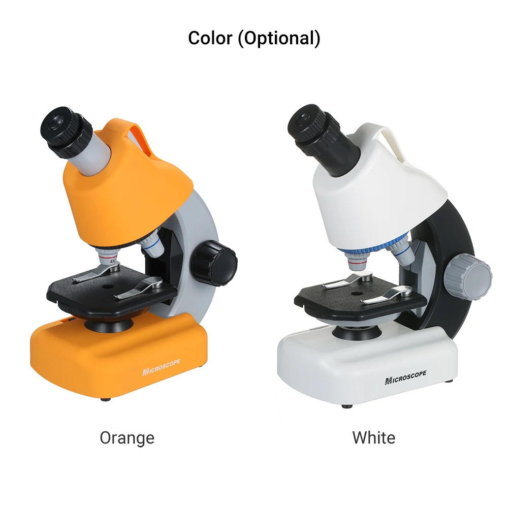 

Kids Microscope Magnification Desktop Beginner Microscope Kit Battery Operated with LED Light for Boys Girls Science Curious