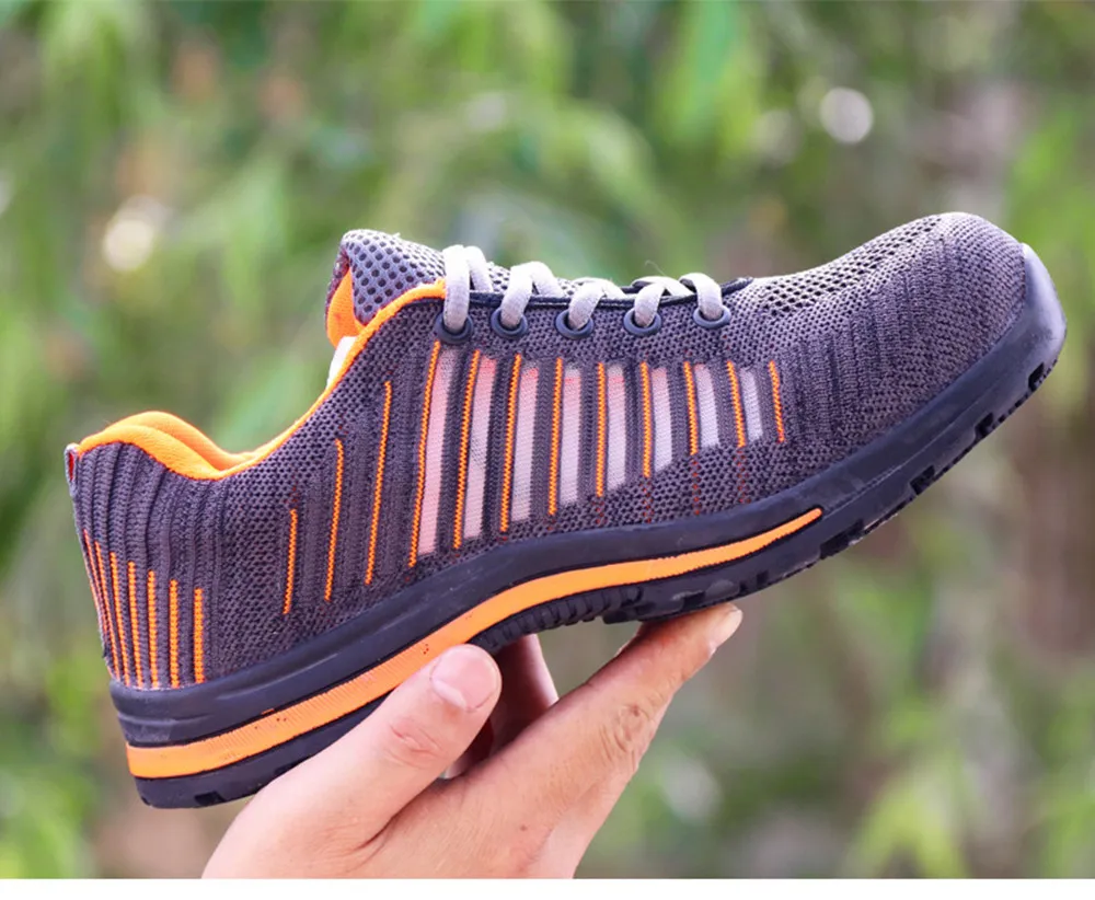 DEWBest new breathable and comfortable flying woven safety labor insurance shoes hiking shoes sports shoes protective shoes