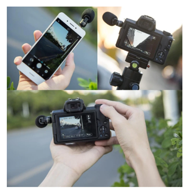 Видео микрофон Comica VS07 Gopro Vlog для смартфонов iPhone Android Sony Nikon DSLR Camera 8 7 6 5 Plug-in TRS TRRS Mic |