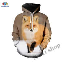women sweatshirt homme hoody men hooded cute fox pattern 3d printed casual pullovers animal long sleeve autumn winter clothes