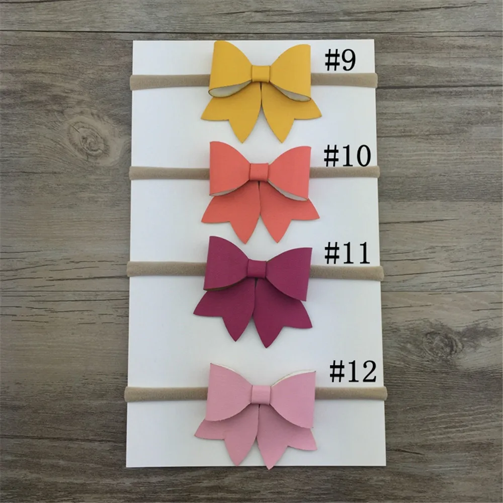 Бесплатная доставка красивая кожаная повязка ручной работы с бантом и