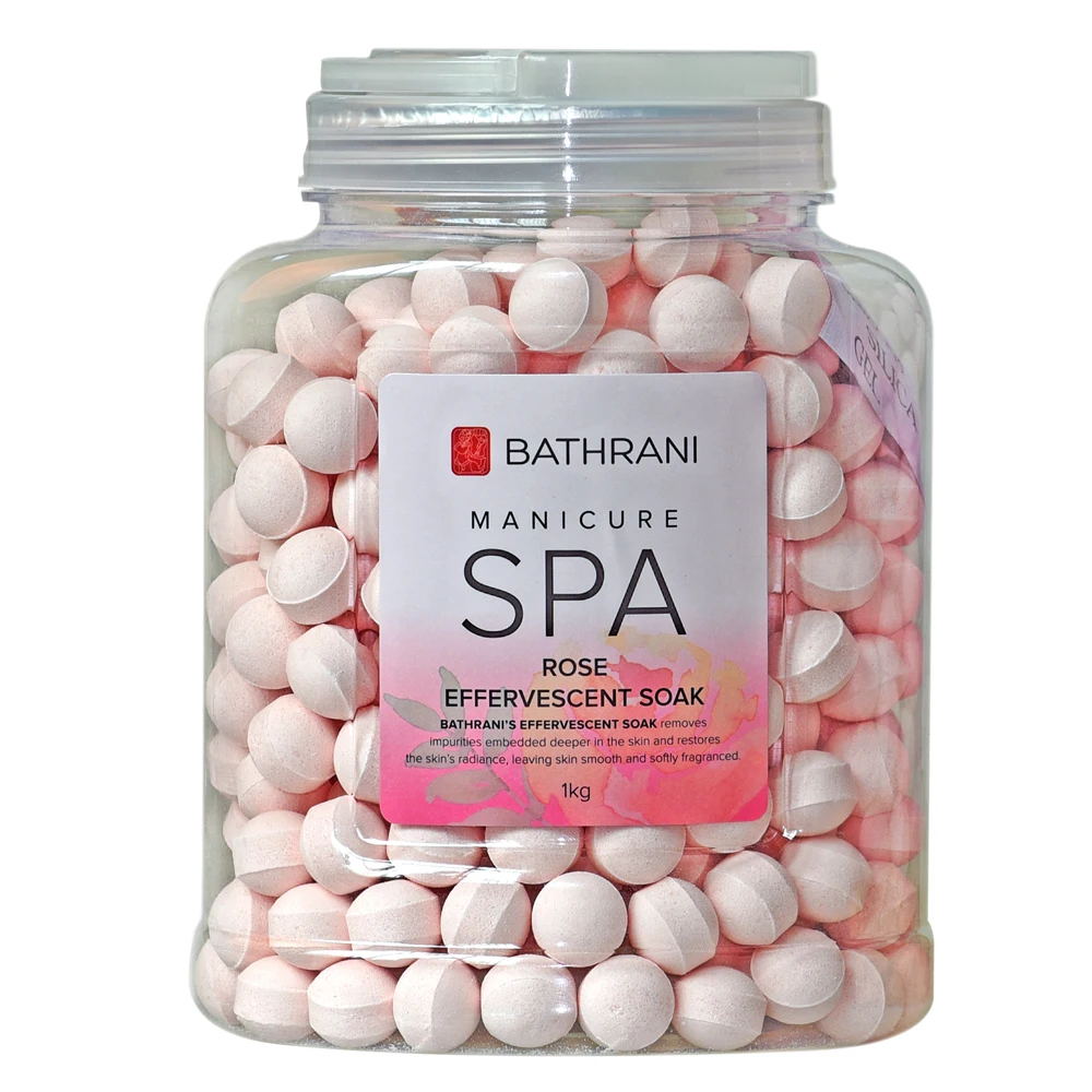 Professional Rose Bath Fizz Balls for Manicure Skin Care Spa Honey Effervescent Soak Bombs for Remove Cuticles Skin Whitening
