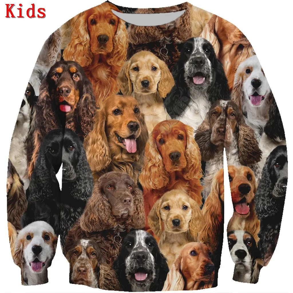 You Will Have A Bunch Of Flat French Bulldogs 3D printed Hoodies Boy Girl Long Sleeve Shirts Kids Funny Animal Sweatshirt