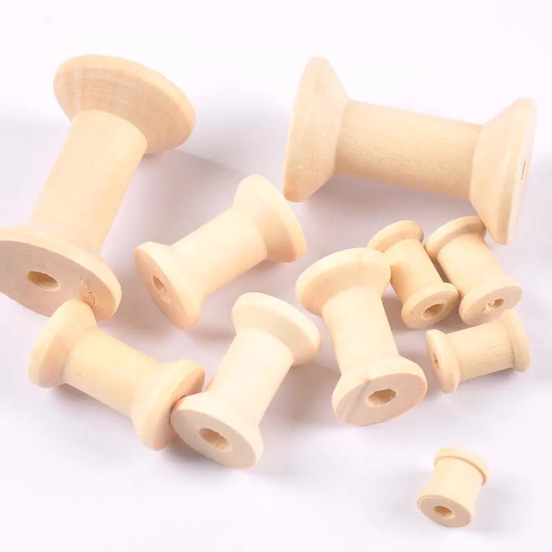 Винтажные катушки из натуральной древесины пустые для шпагата катушка ленты с