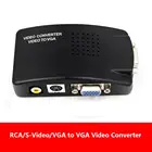 Мини HD RCA CVBS AV s видео vga в VGA видео конвертер разговор AV2VGA видео конвертер адаптер для ПК HDTV конвертер