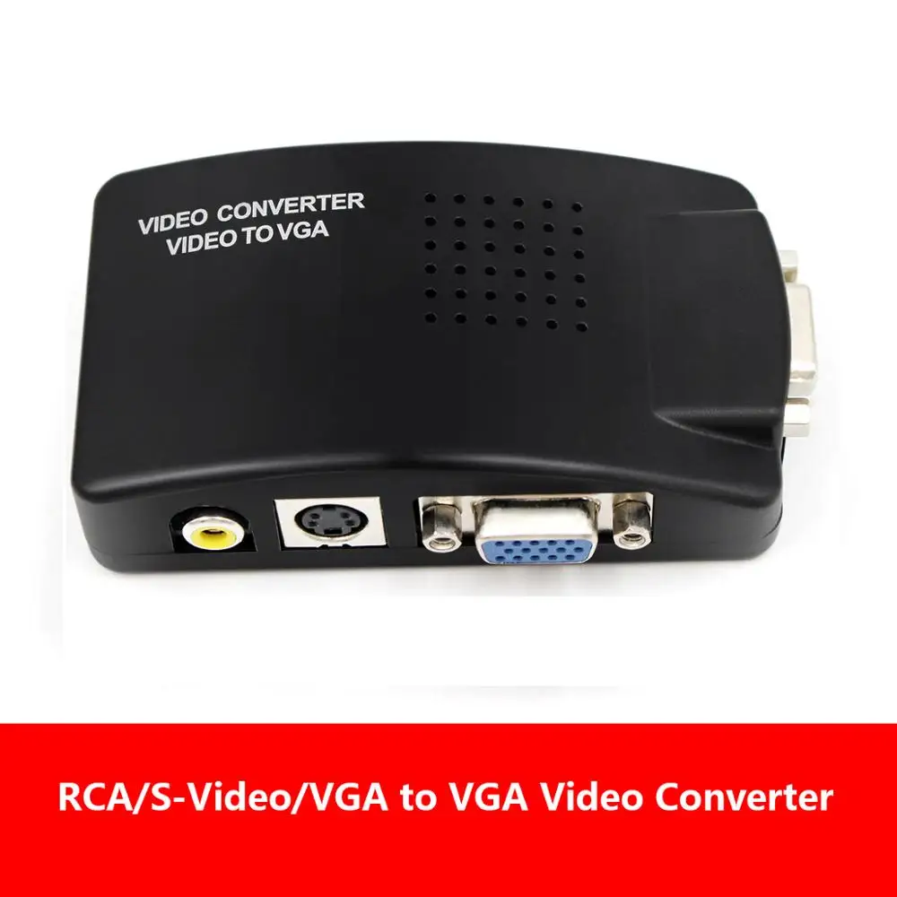 Mini HD RCA CVBS AV s видео vga в VGA конвертер Конвертор AV2VGA адаптер для ПК HDTV