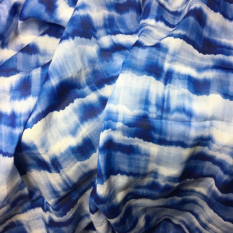 Галстук краска стиль батик принт ткань льняная хлопковая летняя рубашка платье