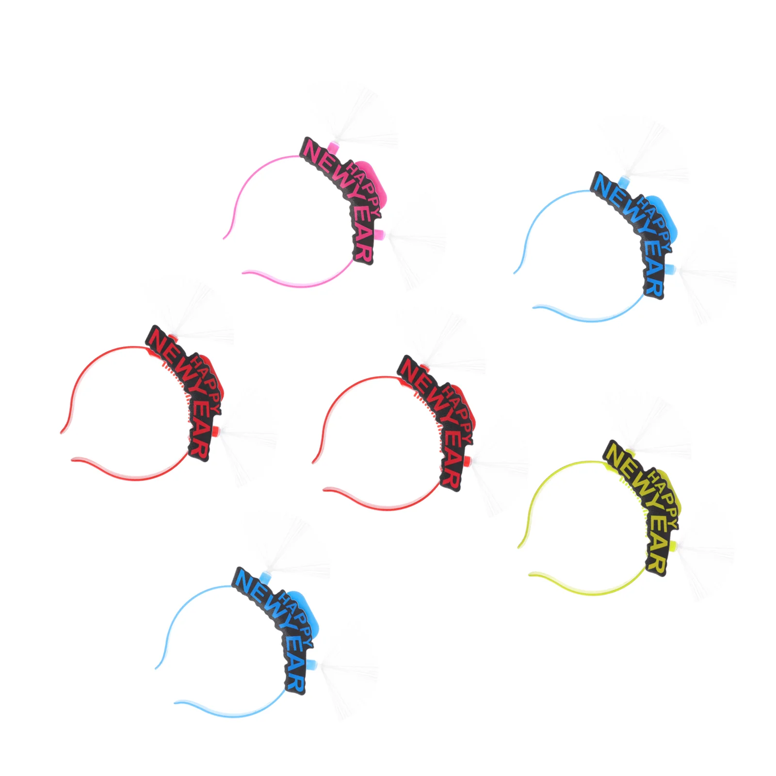 

6pcs Creative New Year Themed Hairbands Festival Party Luminous Headdress Props