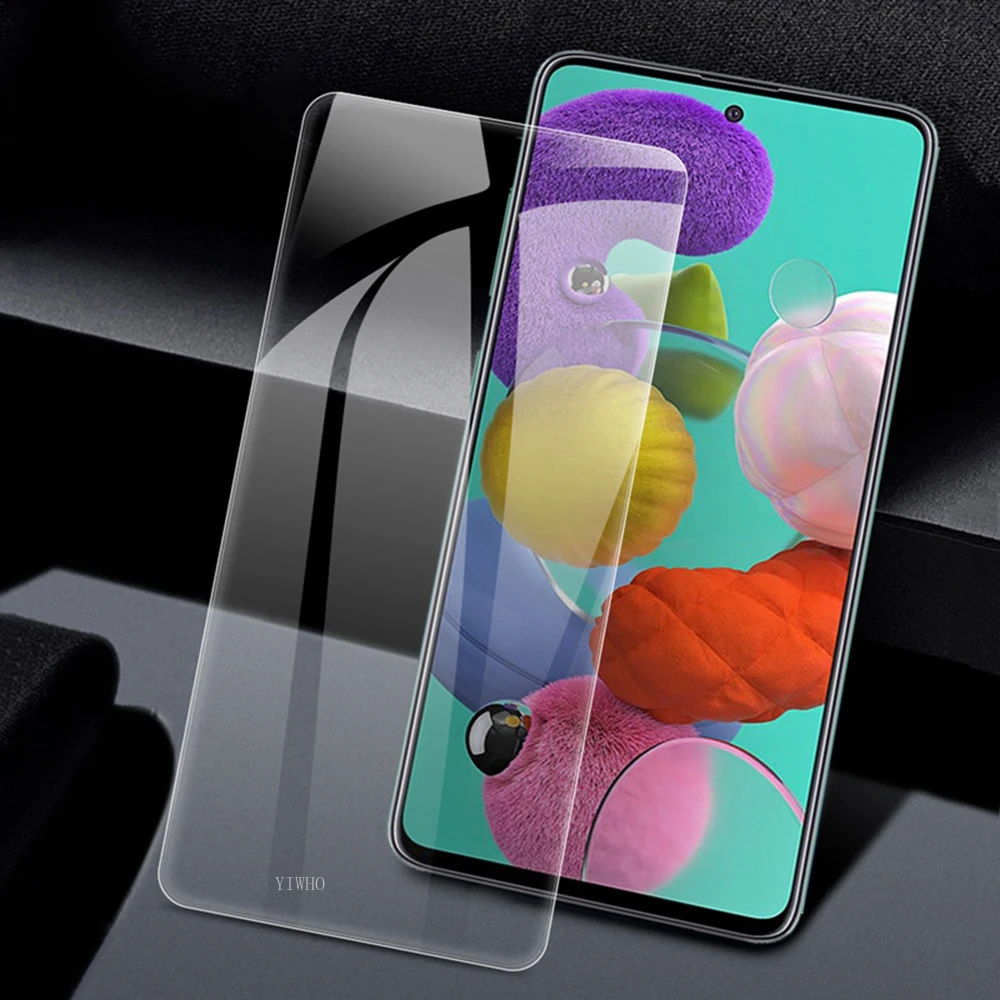Защитное стекло 4 в 1 для Samsung A71 закаленное Galaxy A51 Защитная пленка экрана с камерой