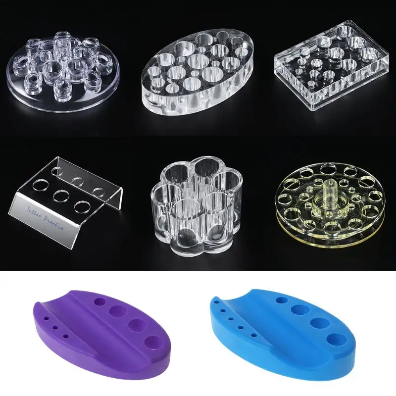 

Acrylic Tattoo Permanent Makeup Pigment Ink Cup Holder Stand Rack Organizer X7JA