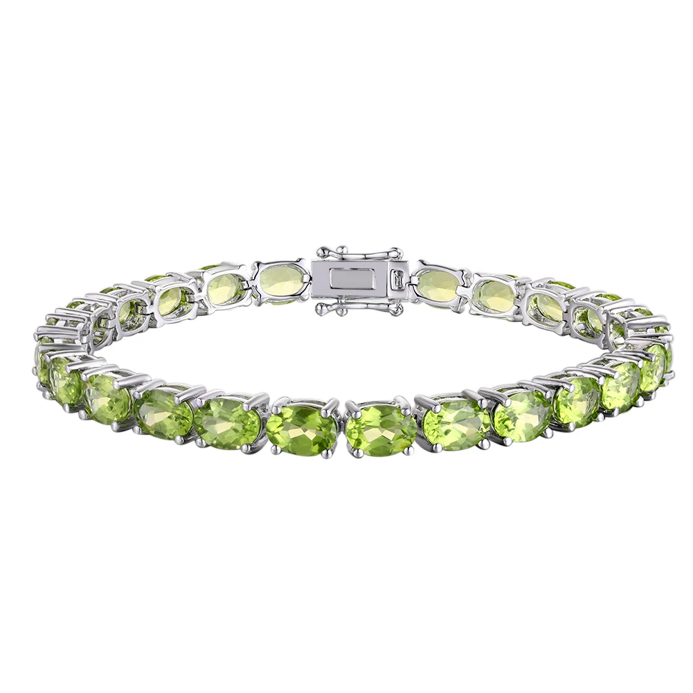 Женский браслет из серебра 925 пробы с подвесками 20 карат |