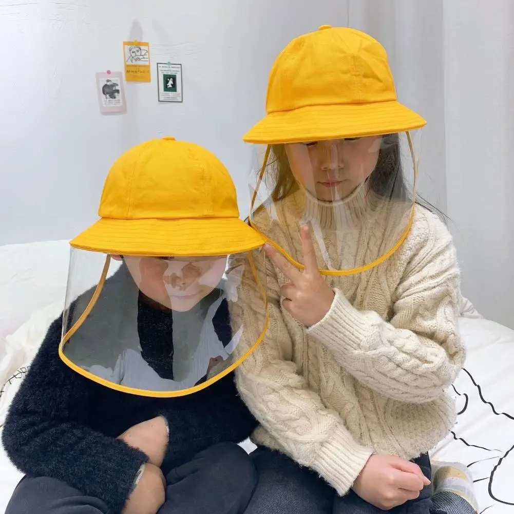 Модные однотонные желтые функциональные пыленепроницаемые шапки для лица