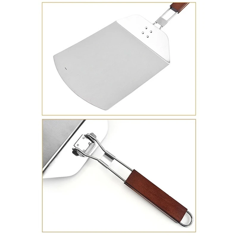 Складное весло из нержавеющей стали для пиццы торта переводное кондитерские