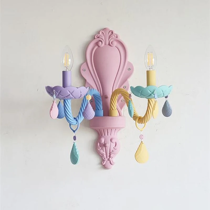 Американский настенный светильник с кристаллами лампа для детской комнаты