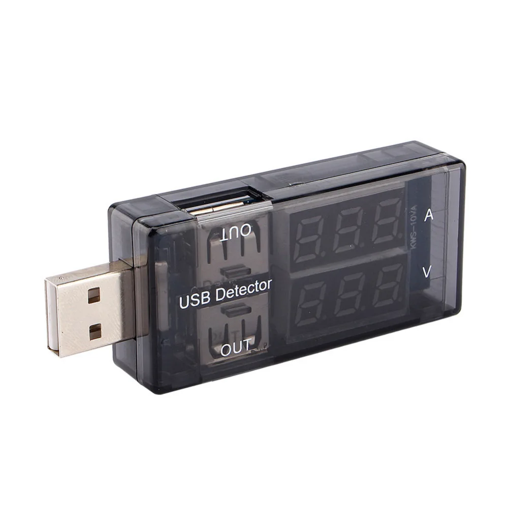 Красный + синий двойной дисплей USB измеритель напряжения постоянного тока