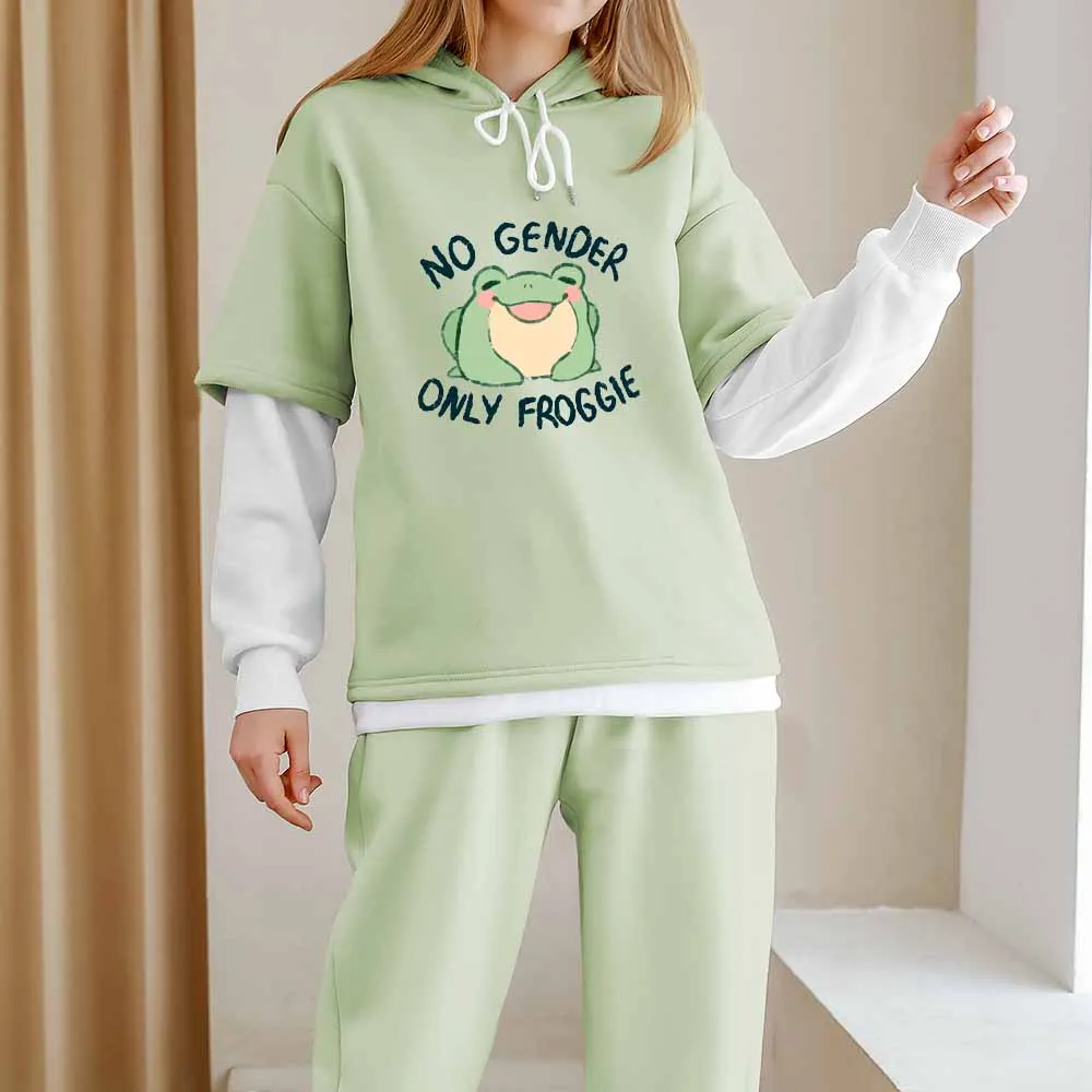 

Frog Hoodie Harajuku Cute Cartoon Print Oversize Streetwear Funny Hipster Feminino Korean Women Kawaii Sweatshirt