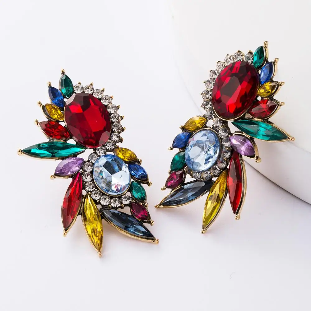 Роскошные ювелирные изделия из чистого с украшением в виде кристаллов Стразы