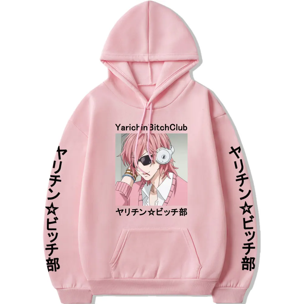 

New anime print hoodie 2021 season new 3d pattern sweatshirt women's plus size pink anime pullover hoodie Harajuku street jacket