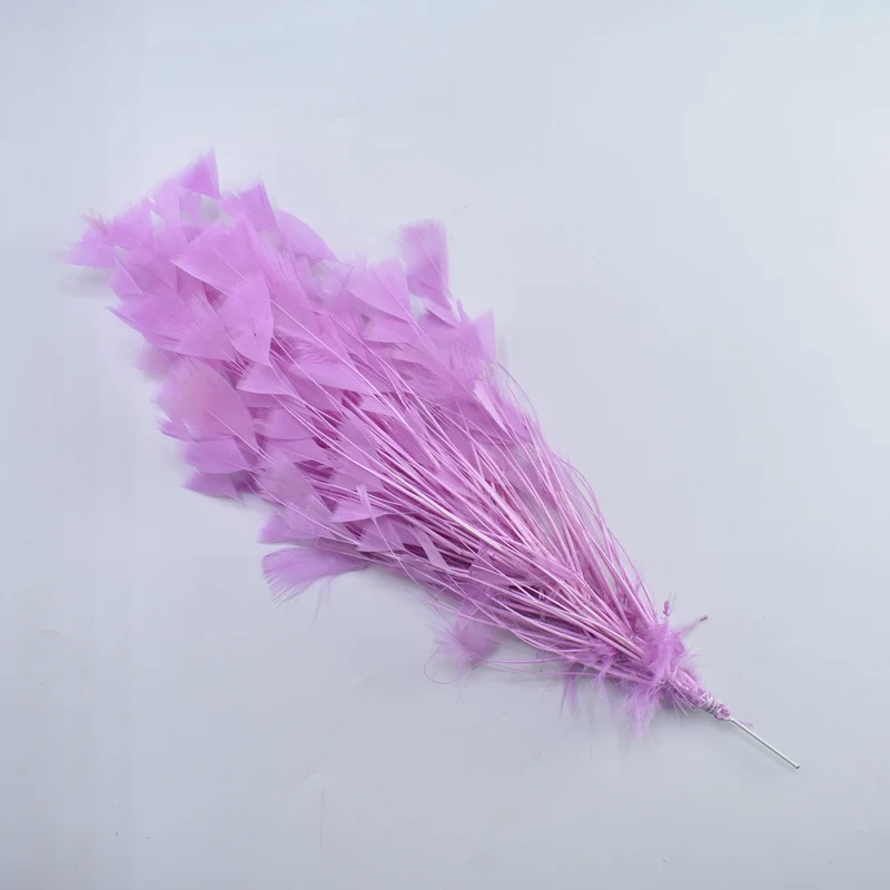 Light Purple 1 букет, красивое гусиное перо, перья, цветы, свадебные корсажи, перья фазана, для рукоделия, головной убор, сделай сам, аксессуары для украшения дома - Цвет: Light Purple