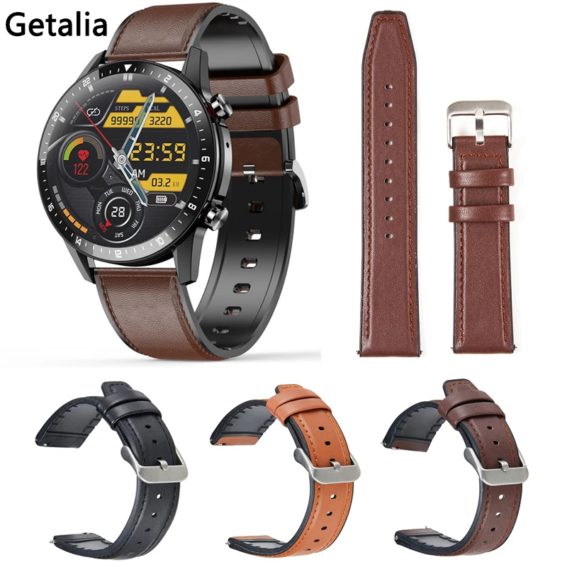 

for Huawei Watch 2 Strap Gt 2 Band 22mm Waterproof Hybrid Genuine Leather and Silicone Watch Band for Huawei Watch Quick Release