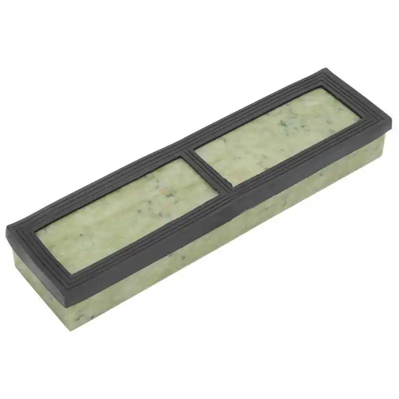 

Knife Sharpener 10000 Grits Whetstone Natural Greenstone Knife Grindstone Home Oil Stone with Silicone Base Oil Stone