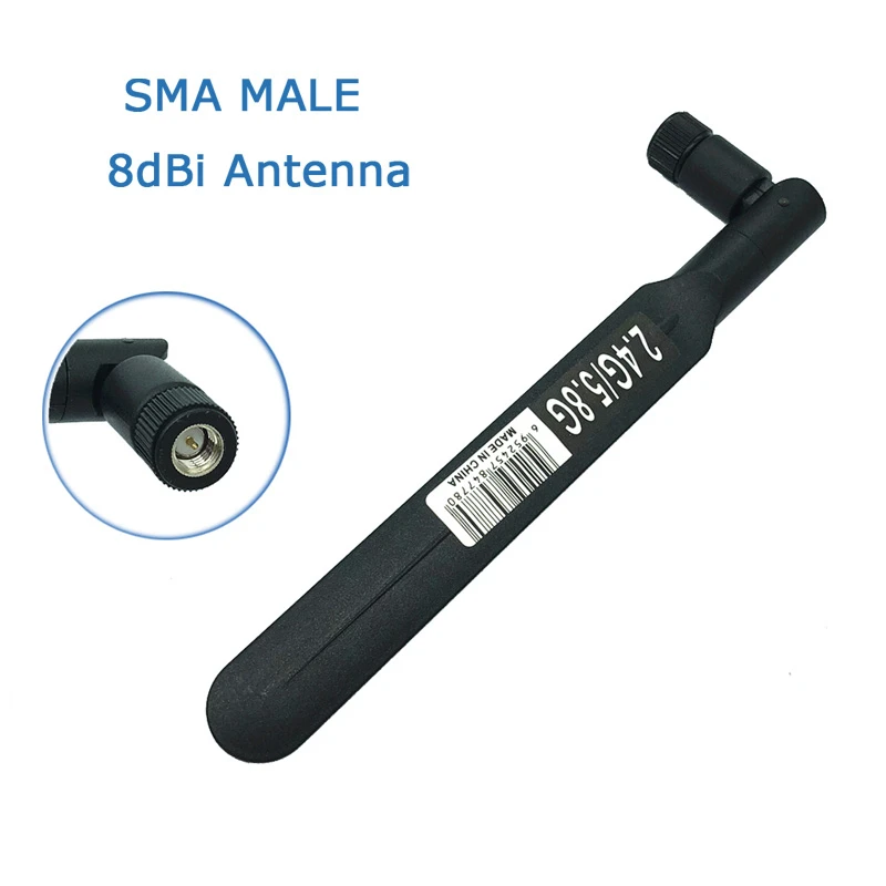 LEORY 2 шт. 2,4 ГГц 5,8 5G антенна RPSMA 8dBi WI-FI антенна Dual Band 2,4G 5G 5,8G WI-FI антенна SMA типа «мама» беспроводного маршрутизатора - изображение