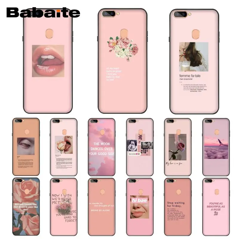 Винтажные розовые песни с эстетикой для OPPO A39 A57 A5 A3S AX5 A59 A37 A73 A75 A75S A83 A1 A71 A7 2018 A5S A73S