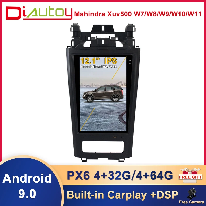 

12.1''Android 9.0 Car Stereo for Mahindra XUV500 W7/W8/W9/W10 /W11 2016- Android Auto Headunit Multimedia Radio Player Carplay