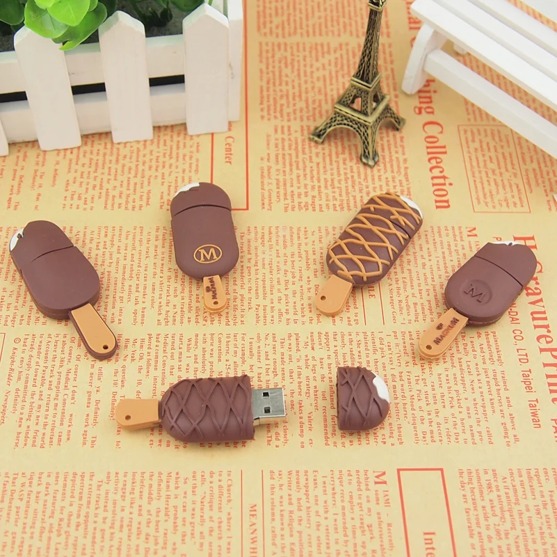 Креативный дизайн эскимо Usb флеш накопитель 2 0 32 Гб 64 128 МБ силиконовый U Stick Ice Cream
