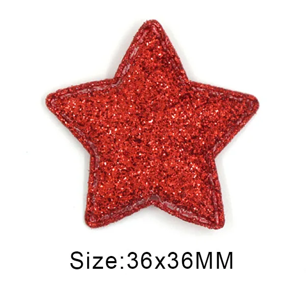 Big Red Star 50 шт разноцветные нашивки в виде звезд блестящая ткань аппликации из блесток для одежды/детские заколки для волос "сделай сам" аксессуары - Цвет: Big Red Star