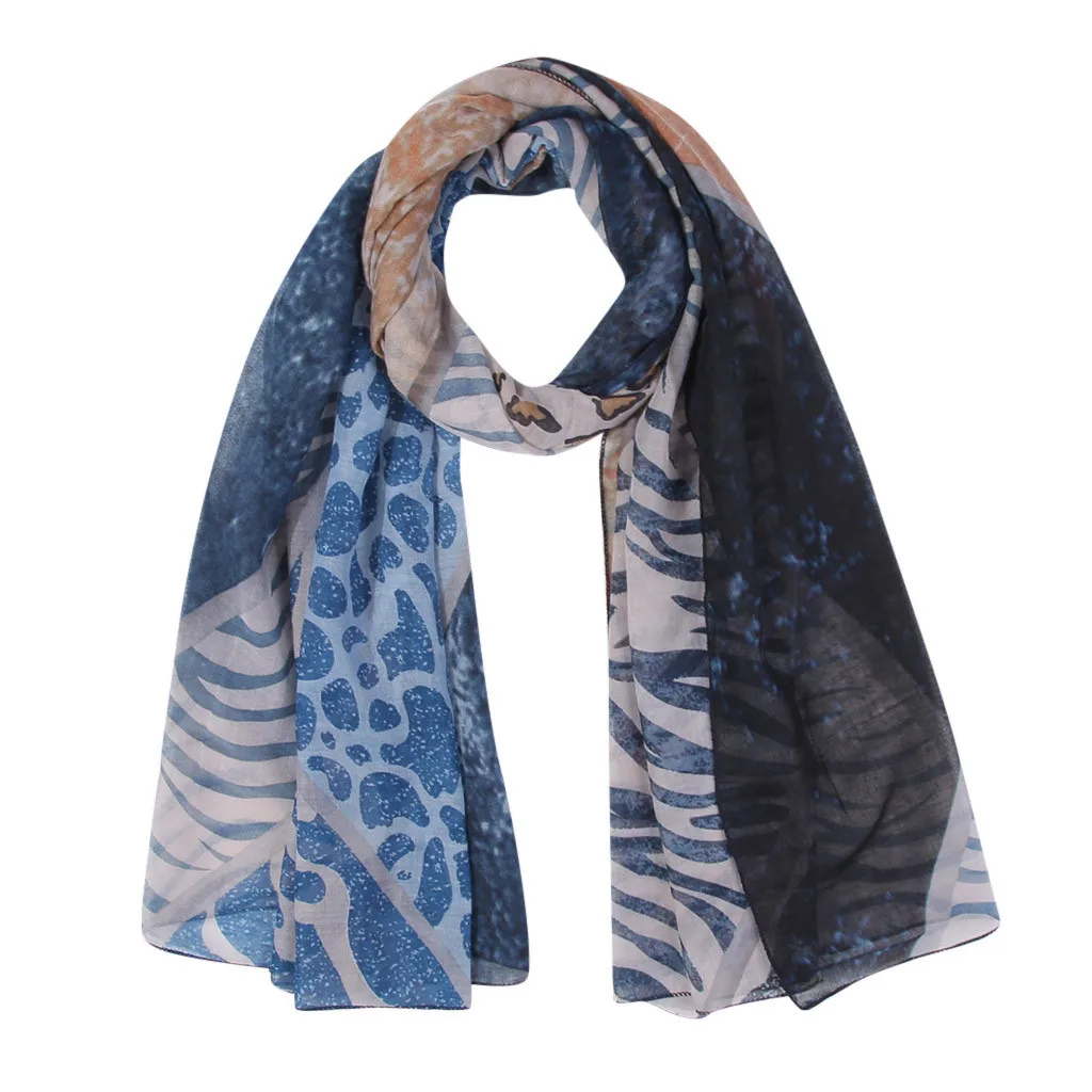 2019 Новая женская шаль Парижская пряжа Весна Осень Леопардовый принт шарфы Шарф