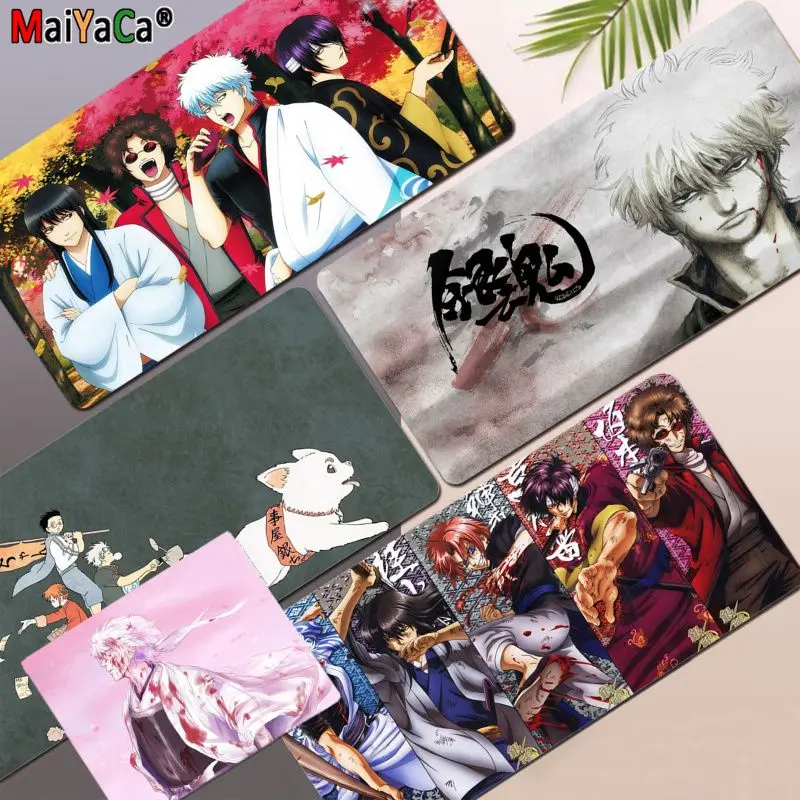 

GINTAMA High Quality Unique Desktop Pad Game Mousepad Size for large Edge Locking Speed Version Game Keyboard Pad