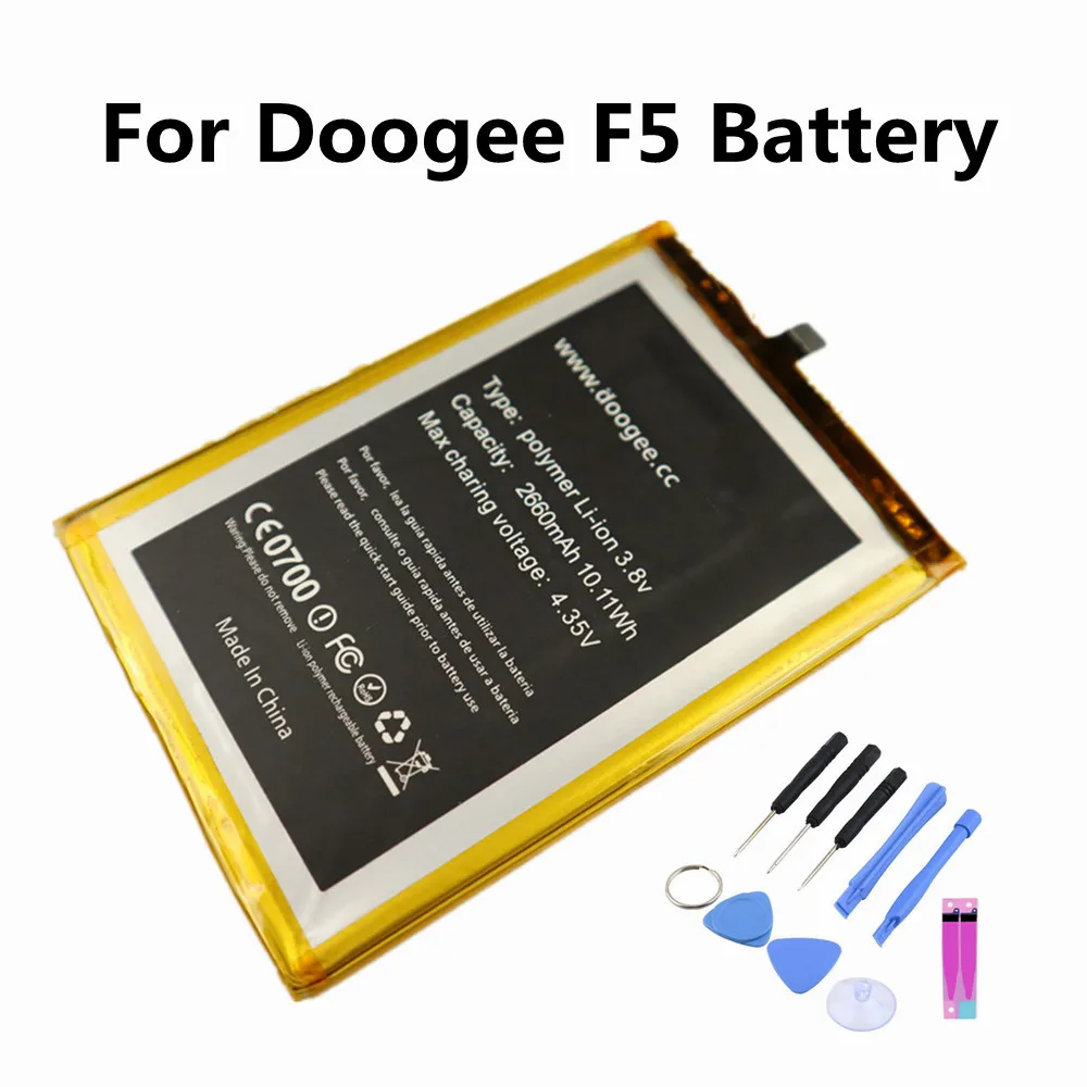 

2660mAh F5 Battery For Doogee F5 Phone backup Bateria High Quality Replacement Batteries + Tools