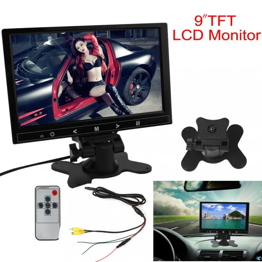 9-дюймовый автомобильный монитор заднего вида видеомагнитофон цифровой дисплей