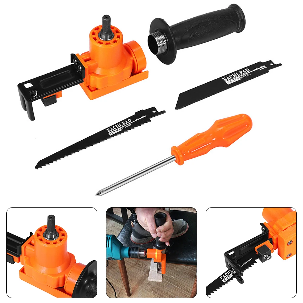 Reciprocating Saw Attachment Adjustable Anti-Skid Practical Safe Versatile Electric Drill Adapter Kit For Wood Metal Cutting | Инструменты