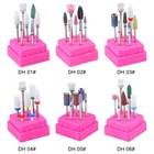 Новинка, 7 шт.набор, насадка для полировки ногтей, керамика, вольфрам, инструмент для полировки ногтей, насадка из сплава, щетка для вращающихся электроинструментов