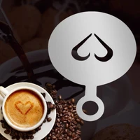 stainless steel coffee mold cafe foam template coffee decoration tools barista stencils coffee cake printing model