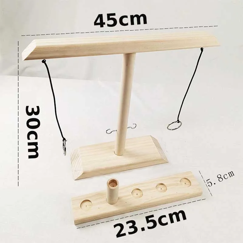 

Party Toys Handmade Wooden Ring Toss Hooks Fast-paced Interactive Game for Bars Home Hook and Ring Toss Battle Game Dropshipping