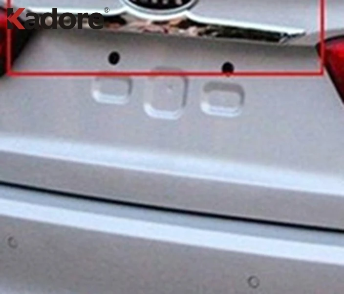 Для KIA K2 Рио 2013 2012 2011 хром Задняя Крышка багажника отделка полосы задняя дверь загрузки гарнир аксессуары