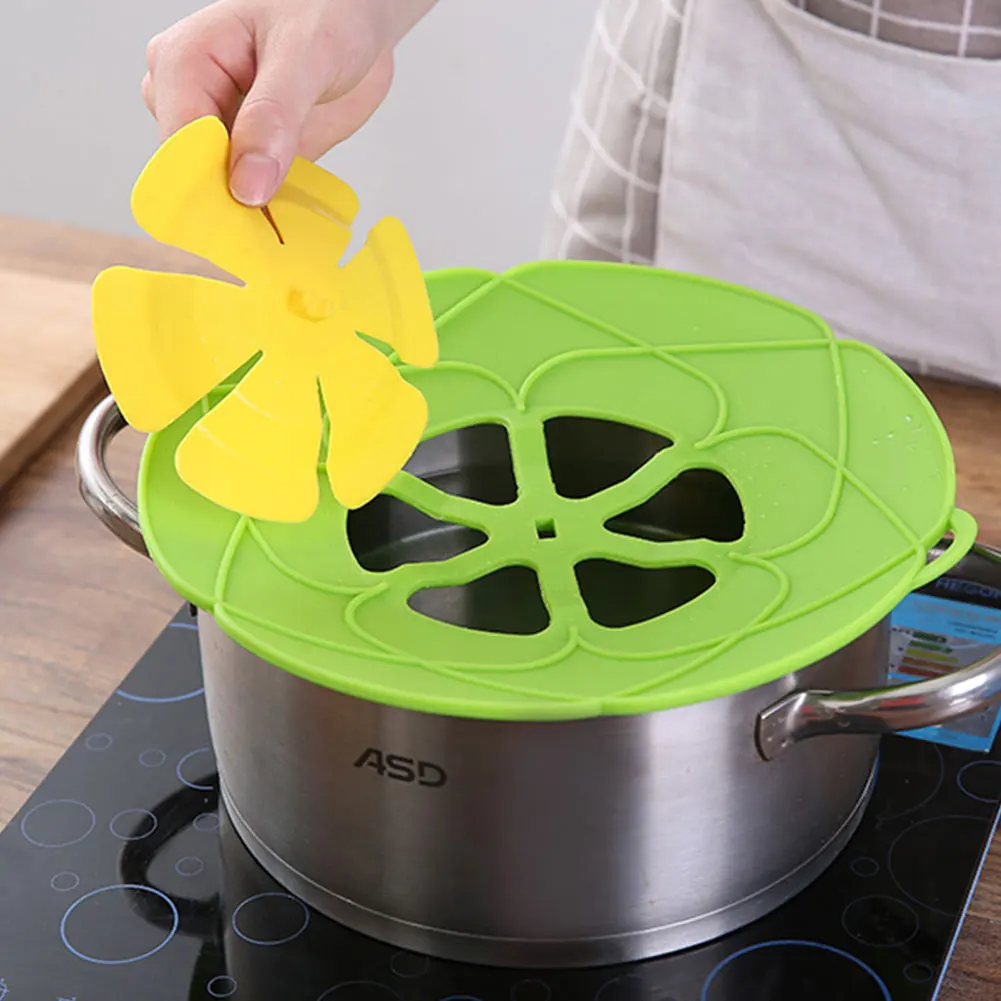 

Silicone lid Spill Stopper Cover For Pot Pan Kitchen Accessories Cooking Tools Flower Cookware Home Kitchen Accessories Gadget