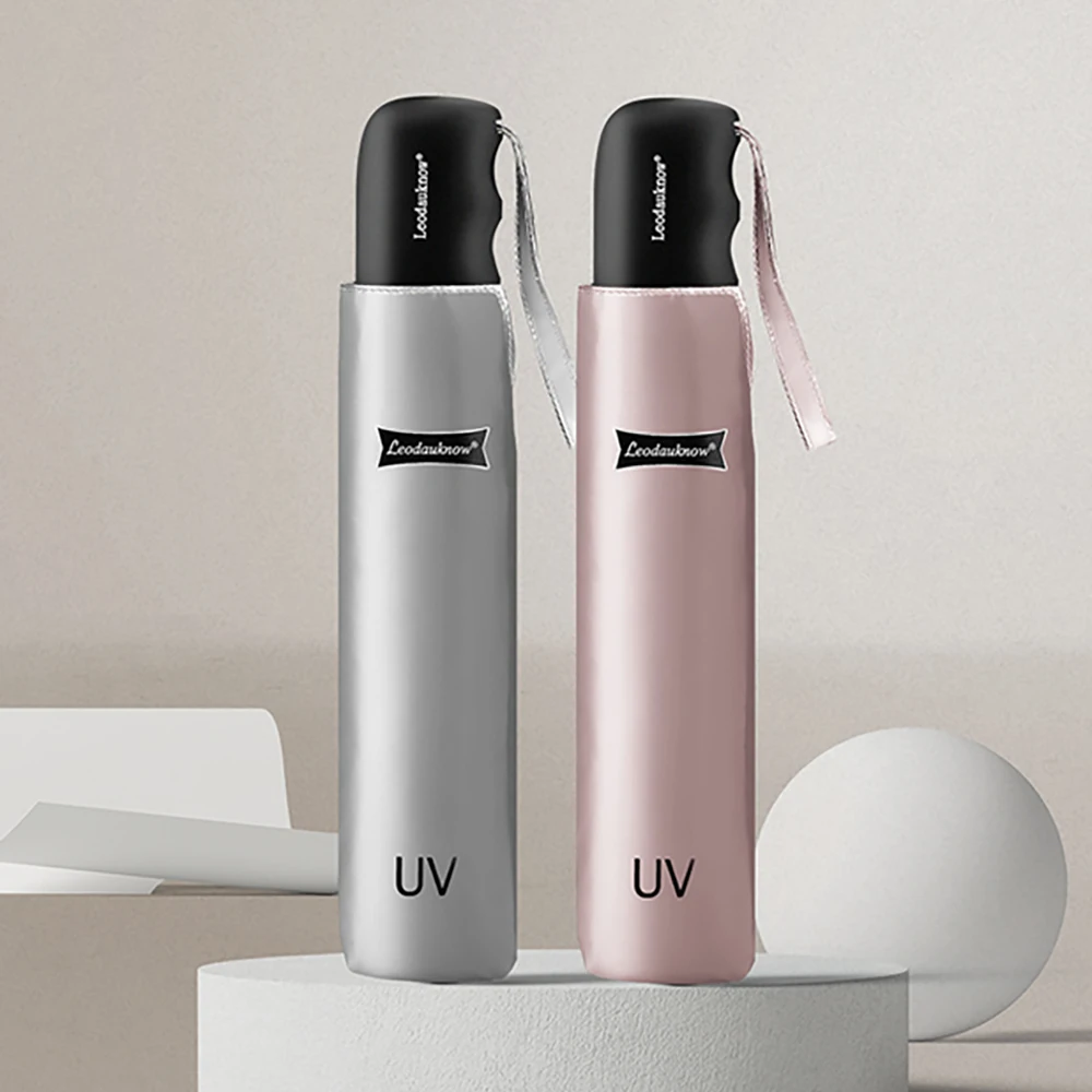 Складной плоский Зонт от дождя женский Автоматический зонтик с защитой УФ