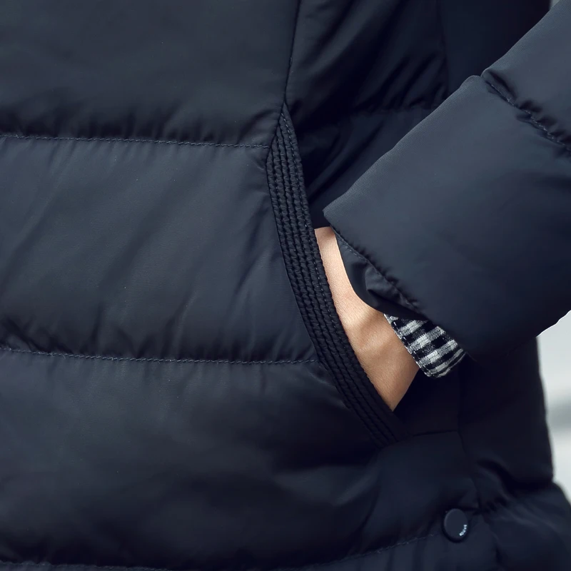 

Jacket Men Clothes Winter 2021 Korean Streetwear Thick Warm Parka Coats Casual Down Cotton Overcoat Casaco Hiver LW1321