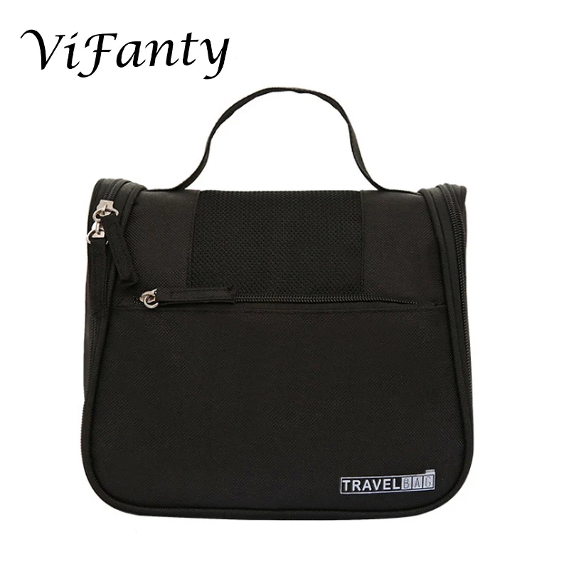 Black Vifanty бренд Простой Большой набор туалетных принадлежностей дорожная сумка, косметичка - Цвет: Black