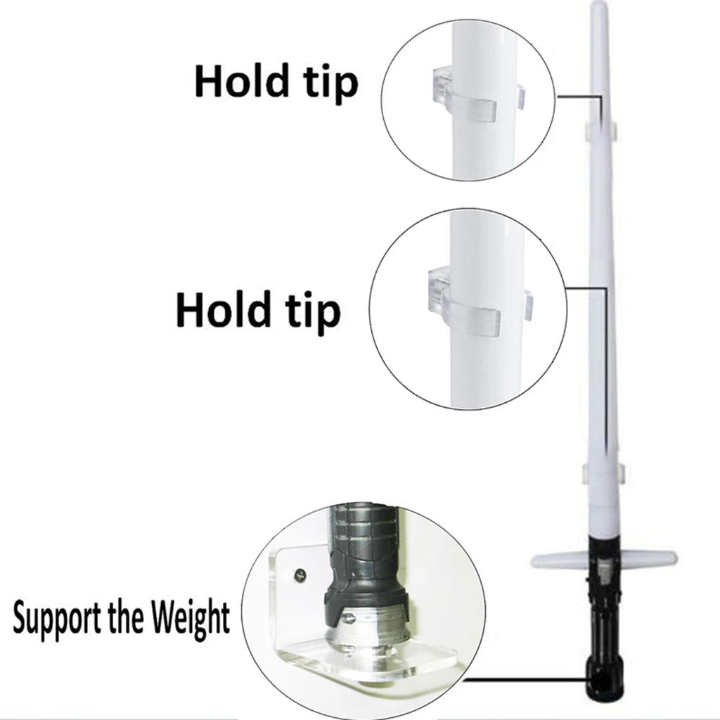 

Acrylic L-shape Vertical Wall Rack Display Holder Stand for Lightsaber