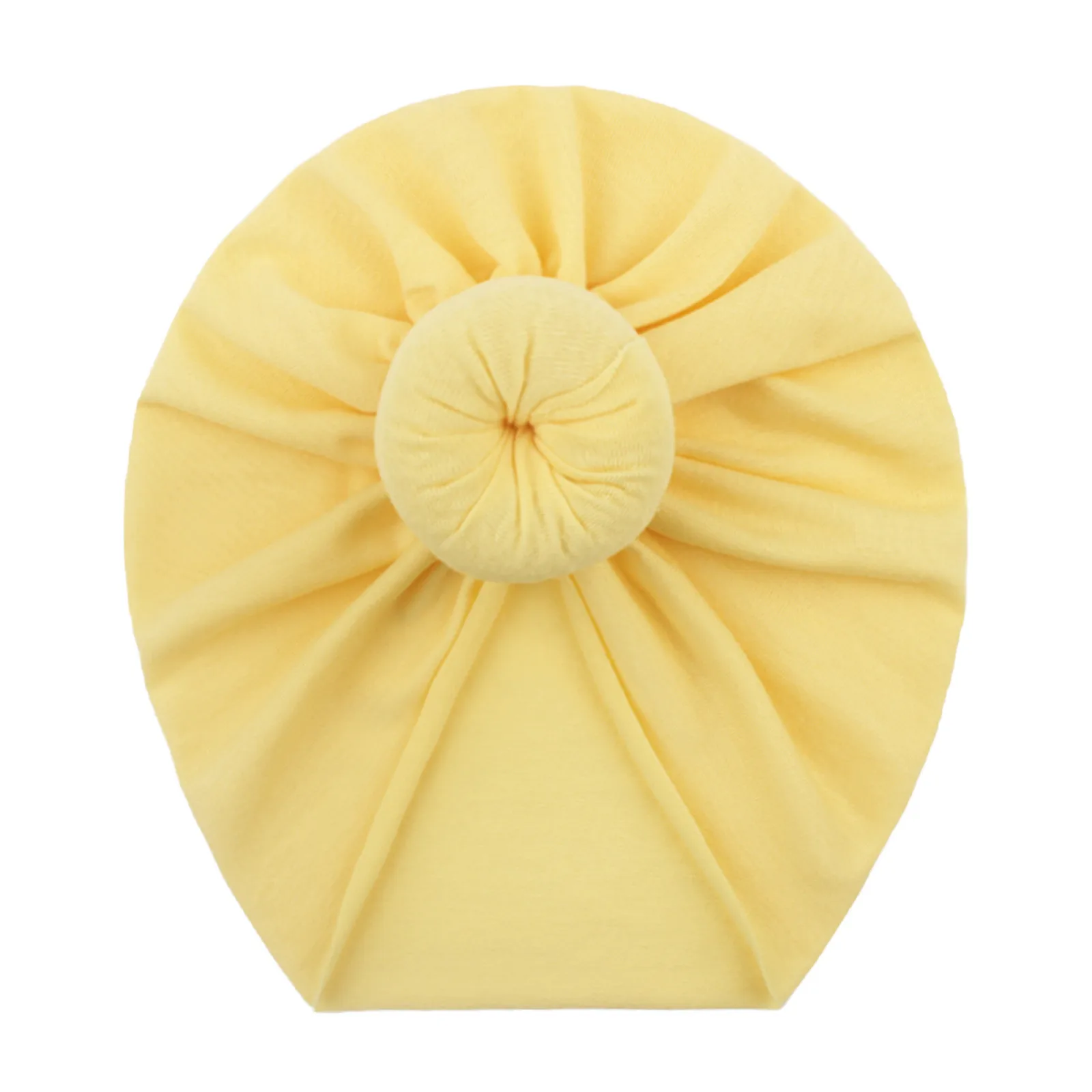 

Toddler Kids Colored Donut Indian Hats Baby Boys Girls Solid Knotted Hat Beanie Headwear Accessories Boy Cotton Soft Cute Cap