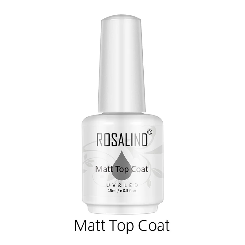ROSALIND 15ml Base/Top Coat Nail Gel Primer Matt Top Manicure Decoration Blooming For DIY Art Hybrid Varnishes |