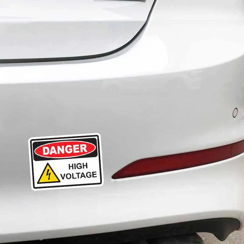 Предупреждающая наклейка для автомобиля Высоковольтная виниловая